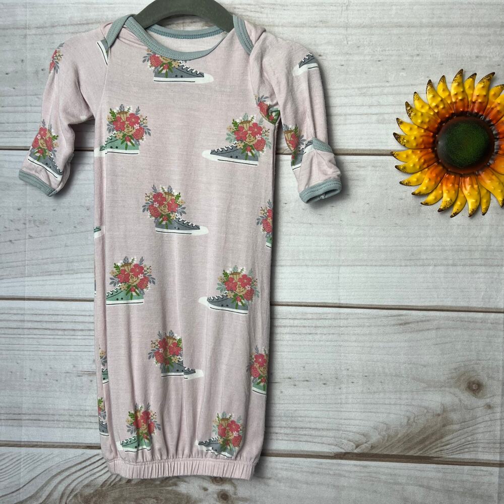 bestaroo floral high top‎ modal baby gown 0-3M